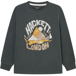 Hackett London Hackett Mountain T-shirt voor jongens, Groen (Donkergroen), 15 jaar