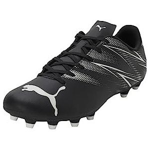 PUMA Attacanto Fg/Ag voetbalschoen voor heren, Puma Zwart Zilver Mist, 44 EU