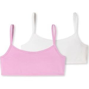 Schiesser Mädchen 2 PACK Unterwäsche Bustier mit Spaghettiträger - 95/5 Organic Cotton Bio Baumwolle - Größe 140 bis 176