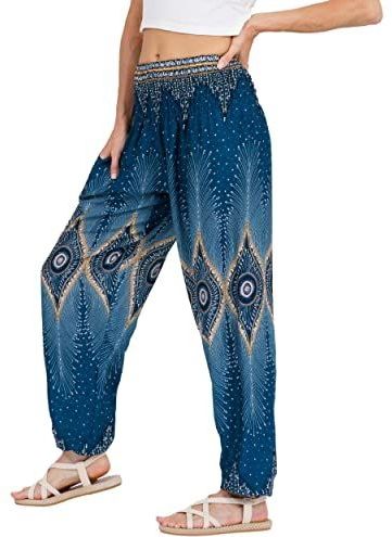 LOFBAZ - Harembroek - Groenblauw - Boho - Dames - Palazzo