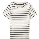 TOM TAILOR T-shirt voor meisjes, 34694 - Offwhite Blue Stripe, 104/110 cm