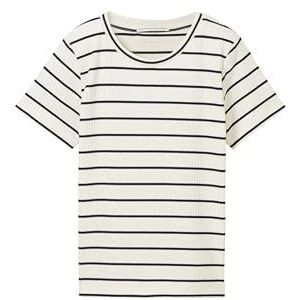 TOM TAILOR T-shirt voor meisjes, 34694 - Offwhite Blue Stripe, 104/110 cm