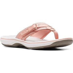 Clarks Breeze Sea dames Teenslipper Teenslipper, Perzik Synthetisch , 44 EU