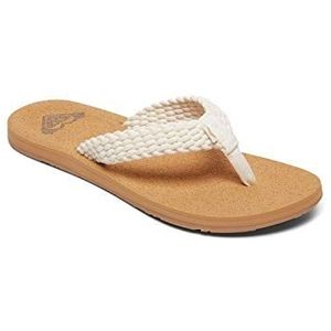 Roxy Porto Rope Flip Flop voor dames, NATUURLIJK, 42 EU