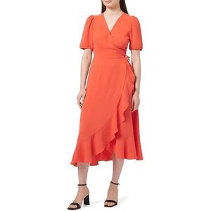 ONLY Dames Onlmette Ss Wrap Midi Dress WVN wikkeljurk, rood, XL