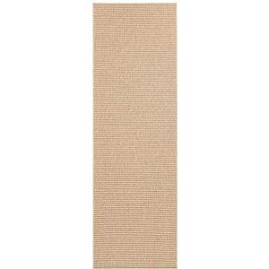 BT Carpet Nature Loper voor binnen en buiten, keukenloper, antislip, plat weefsel, laagpolig, wol-look, Fineloop keukentapijt voor hal, keuken, tuin, terras, badkamer, natuurbeige, 80 x 150 cm