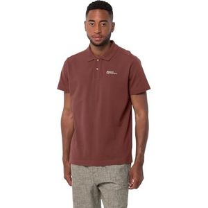 Jack Wolfskin Heren Essential M Polo, barn rood, M, Barn Red, M