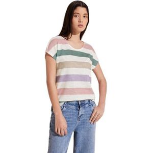 Street One Dames Ls_Big Multicolor Stripe Shirt, off-white, 34