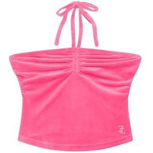 Juicy Couture - Haut à Col Montant - Rose - Velours - Zelfbindende Halternek