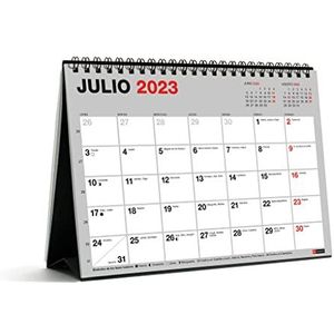 Miquelrius - Tafelkalender 18 maanden, van juli 2023 tot december 2024, A5, grijs