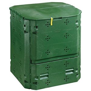 Dehner Thermo-compostbak | snelcompostbak | met ventilatiesysteem en 2 uitneemkleppen | tuincomposteerder | kunststof composteerder | vorstbestendig en UV-bestendig | ca. 84 x 74 x 74 cm | 420 liter