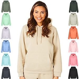 Light & Shade Lee Cooper Light And Shade Super Soft Touch Pastel Bright loungewear Hoodie met capuchon voor dames, zandkleurig, S
