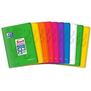 Oxford EasyBook 10 schriften, A4, 21 x 29, 7 cm, 96 pagina's, geruit, 90 g, verschillende kleuren