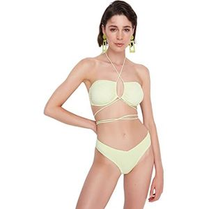 Trendyol Dames V gesneden vanaf bikini bottoms, groen, 36