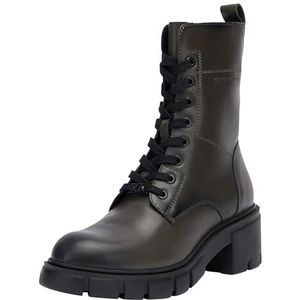 TOM TAILOR Dames 4250930008 Modieuze laarzen, donkergroen, 39 EU