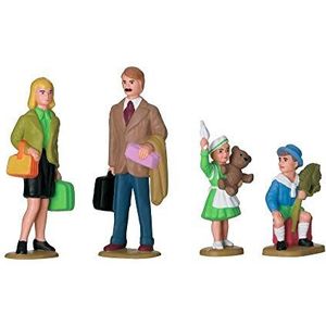 LGB Figuurset familie – L53004, 4x figuren voor modelspoorbaan, 1:22.5, beschilderd, volwassenen, kinderen, decoratie, installatiebouw, spoor G