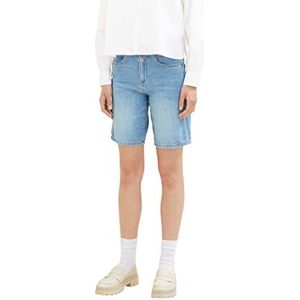 TOM TAILOR Dames 1036912 Bermuda Jeans Shorts, 10280-Light Stone Wash Denim, 27, 10280 - Light Stone Wash Denim