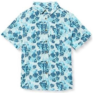 Koton Jongens Zomer Themed Bedrukt Shirt met korte mouwen Katoen, Wit design (0d0), 4-5 Jaren