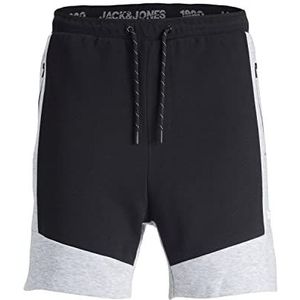 JACK & JONES Jpstair Jjblocking Sweat Shorts Bex Sweatshorts voor heren, lichtgrijs gem., L