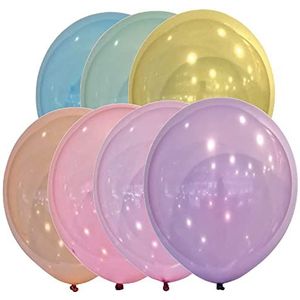 Amscan 9906932-100 latex ballonnen Decorator Droplets Assorted, diameter 13 cm, metallic, decoratie, verjaardag, themafeest, bedrijfsevenement