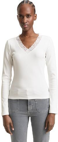 TOM TAILOR Denim T-shirt met lange mouwen voor dames