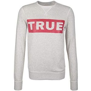 True Religion Heren Crew Sweat Ls Grey Marl shirt met lange mouwen