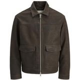 Jack & Jones Premium - LEWIS - Leren Jack - Echt Geitenleer - Met Tweewegsritssluiting