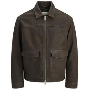 Jack & Jones Premium - LEWIS - Leren Jack - Echt Geitenleer - Met Tweewegsritssluiting