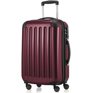 HAUPTSTADTKOFFER - Alex - 4 dubbele wielen handbagage hardshell uitbreidbare koffer 55 cm trolley, TSA, bordeaux