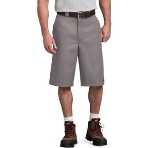 Dickies mannen 42 283-13""Mlti Pkt W/Srt kort Loose-fit Multi-pocket Work Short 34W Zilver Grijs