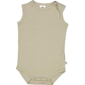 Müsli by Green Cotton Unisex Baby Woolly Silk Sleveless Body Base Layer, soft green, 74