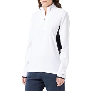 Champion Athletic Micro Polar W-Quick Dry Micropolar Fleece Half Zip Sweatshirt met capuchon voor dames, Wit, S