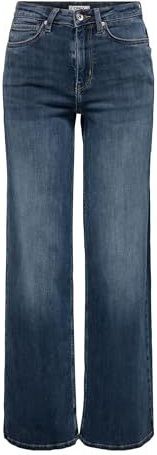 Onlmadison Icon Hw Wide DNM Cro300 Noos, Blue Black Denim., S / 32L