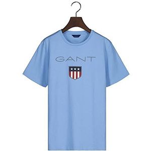 GANT Jongens Shield SS T-shirt, Capri Blue, Standaard, capri blue, 122/128 cm