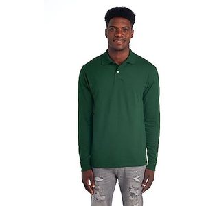 Jerzees Heren Spot Shield poloshirt met lange mouwen, Lange mouw - Forest Green, XXL