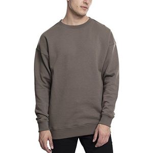 Urban Classics Heren sweatshirt Sweat Crewneck, trui met brede geribbelde manchetten voor mannen in vele kleuren, maten XS - 5XL, Groen (Army Green 1144), XS