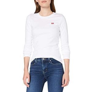 Levi's Long-Sleeve Baby Tee T-shirt Vrouwen, White +, XL