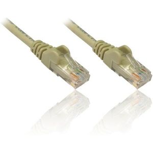 PremiumCord Netwerkkabel, ethernet, LAN & patchkabel Cat6, UTP, snel flexibel en robuust RJ45-kabel 1 Gbit/S, AWG 26/7, koperen kabel 100% Cu, grijs, 0,1 m