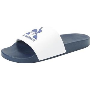Le Coq Sportif Slide HF FEF Dress White/Blue Sneakers, uniseks, volwassenen, maat 44, jurk, blauw, wit, blauw, 44 EU