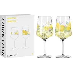 RITZENHOFF 2931020 Aperitiefglas 500 ml - Serie Sommertau - voor spatten of schorle - motief citroen - Made in Germany