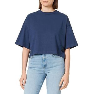 Replay Dames Cropped T-Shirt, 908 Donkerblauw, M