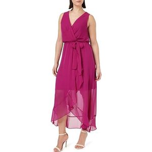 Gina Bacconi Mouwloze wikkeljurk voor dames, cocktailjurk, Fuchsia, 40