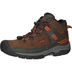 KEEN Unisex-Kind Targhee Mid Hoogte Waterdichte Wandellaarzen, Donkere Aarde/Bos Nacht, 12 Little Kid