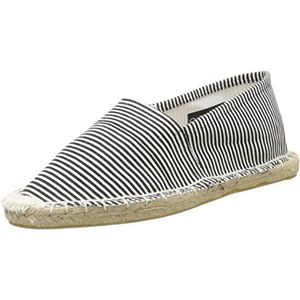 PIECES Dames Haisha Espadrillos Stripe New Espadrilles, meerkleurig zwart, 36 EU