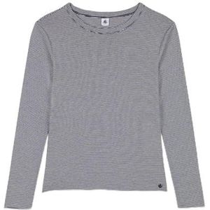 Petit Bateau - A0BLK - T-shirt - Smoking/Marshmallow - Lange Mouwen
