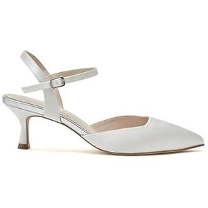 Rainbow Club Lottie Kitten Heel Ivory Satin Trouwschoenen, 4, Ivoor, 37 EU