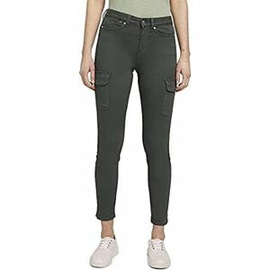 TOM TAILOR Denim Dames Nela extra skinny cargobroek 1024108, 26678 - Dusty Pine Green, 30