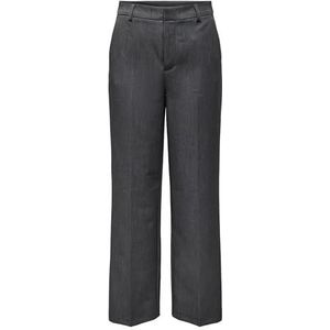 Only Onlhattie-Lana Hw W Mel Pant Tlr, dark grey melange, 32W / 32L