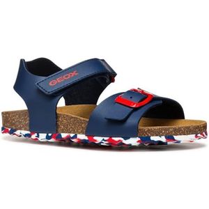 Geox Heren J Ghita Boy B Sandalen, Navy Wit Rood, 25 EU