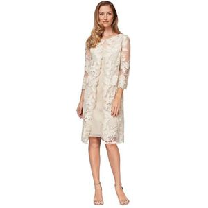 Alex Evenings - Jerseyjurk - Korte Geborduurde Mock Jas - Dames